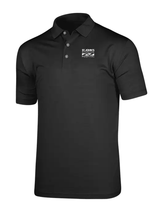 Callaway Vibrant Black Ventilated Polo w/St. John's Riverside Logo