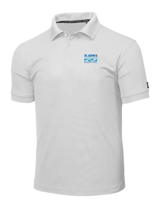 OGIO Bright White Caliber 2.0 Polo w/St. John's Riverside Logo