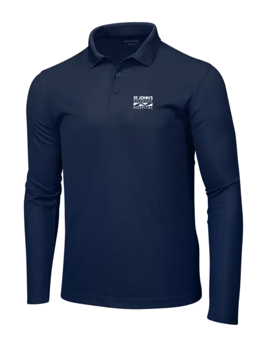 OGIO Navy Caliber 2.0 Long Sleeve Polo w/St. John's Riverside Logo