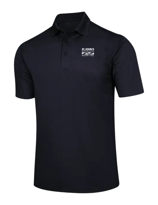 Black Micropique Sport-Wick Polo w/St. John's Riverside Logo