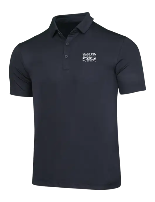 Black Posi-UV Pro Polo w/St. John's Riverside Logo