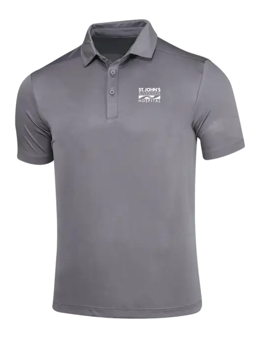 Dark Smoke Grey Posi-UV Pro Polo w/St. John's Riverside Logo