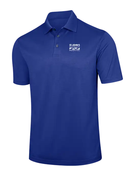 Dark Royal Blue Performance Fine Jacquard Polo w/St. John's Riverside Logo