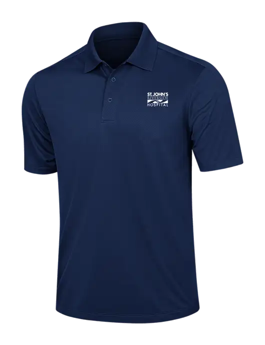 Dark Navy Diamond Textured Jacquard Polo w/St. John's Riverside Logo
