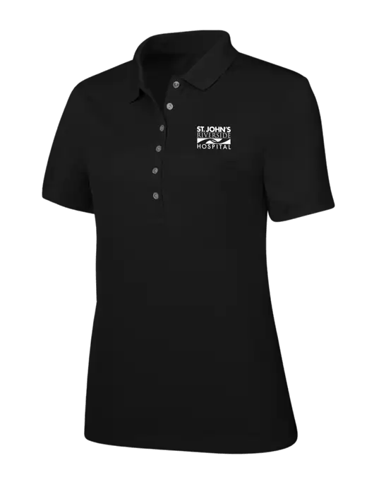 Callaway Womens Ottoman Black Polo w/St. John's Riverside Logo