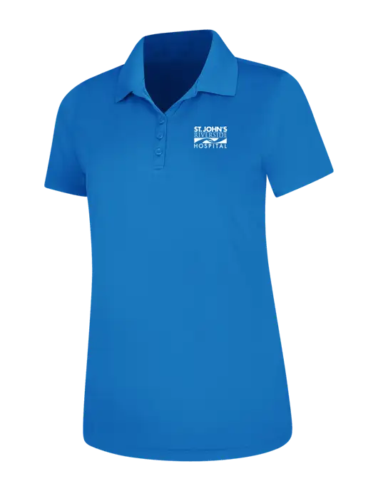 Light Royal Blue Womens Dry Zone UV Mesh Polo w/St. John's Riverside Logo