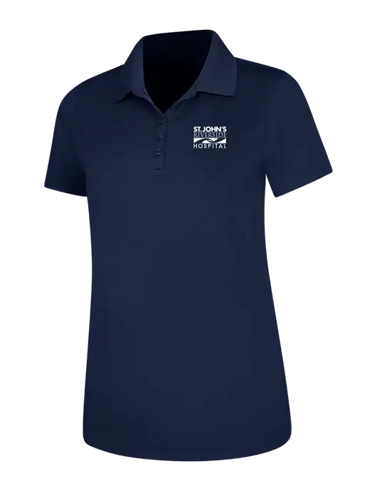 Dark Navy Womens Dry Zone UV Mesh Polo w/St. John's Riverside Logo