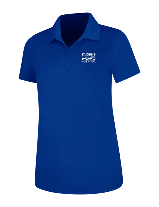 Dark Royal Womens Dry Zone UV Mesh Polo w/St. John's Riverside Logo