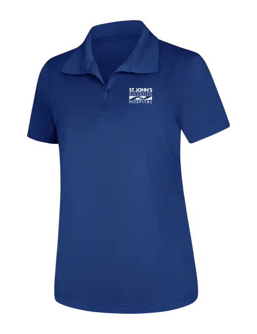 Womens Royal Micropique Sport-Wick Polo w/St. John's Riverside Logo
