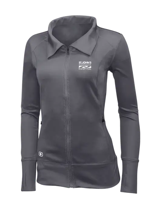 OGIO Dark Grey Womens Endurance Fulcrum Full-Zip w/St. John's Riverside Logo