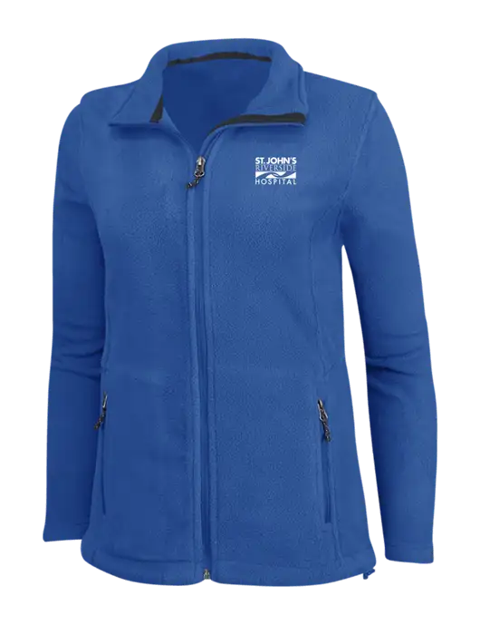 Womens Dark Royal Fleece Jacket w/St. John's Riverside Logo