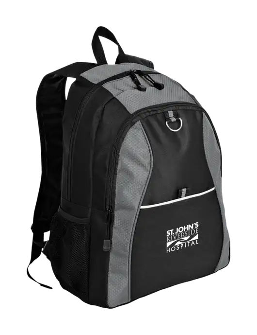 Honeycomb Grey/Black Backpack w/St. John's Riverside Logo