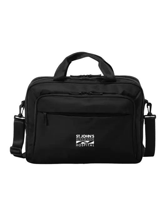 Travel Exec Black Laptop Briefcase w/St. John's Riverside Logo