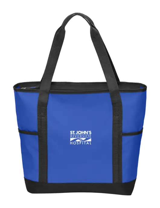 On the Go Royal/Black Tote w/St. John's Riverside Logo