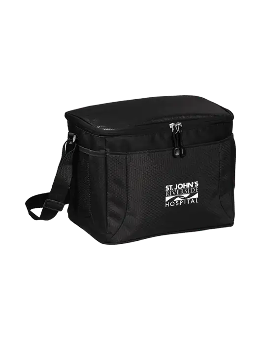 12 Can Black/Black Cube Cooler  w/St. John's Riverside Logo
