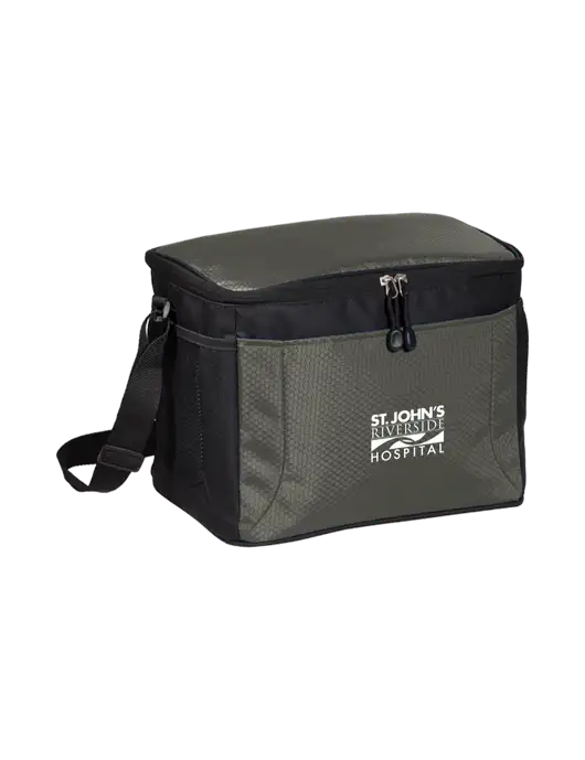 12 Can Grey/Black Cube Cooler w/St. John's Riverside Logo