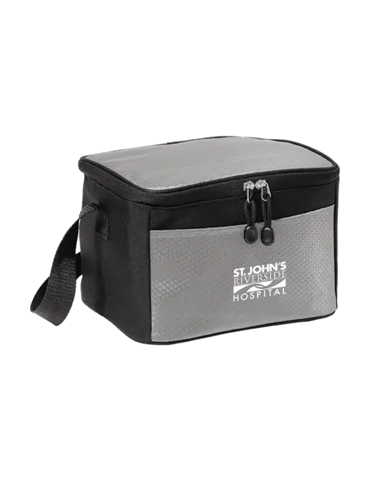 6 Can Grey/Black Cube Cooler w/St. John's Riverside Logo