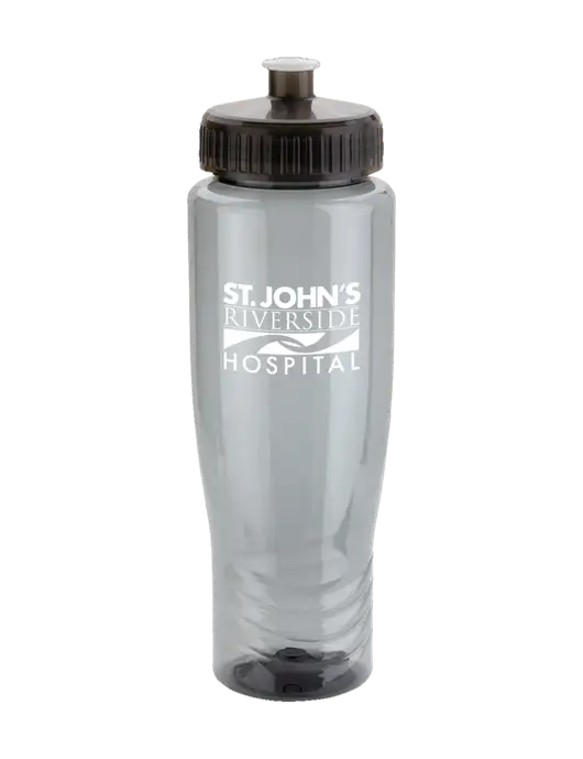 Roam Smoke 28 oz Eco-Polyclear Bottle with Push Pull Lid w/St. John's Riverside Logo