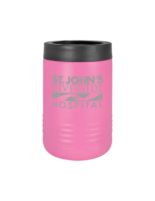 Polar Camel 12 oz Powder Coated Pink Vacuum Insulated Beverage Holder w/St. John's Riverside Logo