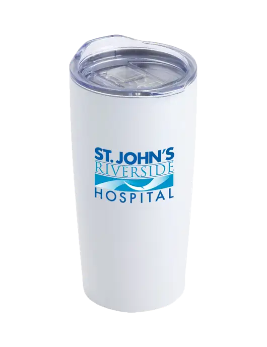 Society White 20 oz Insulated Tumbler w/St. John's Riverside Logo