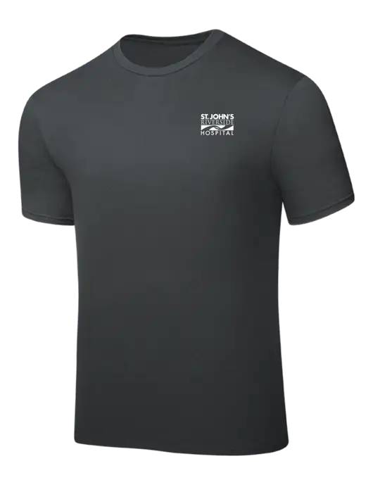 Dark Grey PosiCharge Competitor Tee w/St. John's Riverside Logo