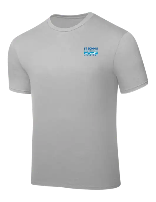 Silver PosiCharge Competitor Tee w/St. John's Riverside Logo