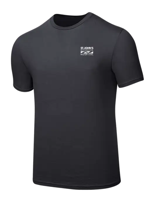 Seriously Soft Charcoal T-Shirt w/St. John's Riverside Logo
