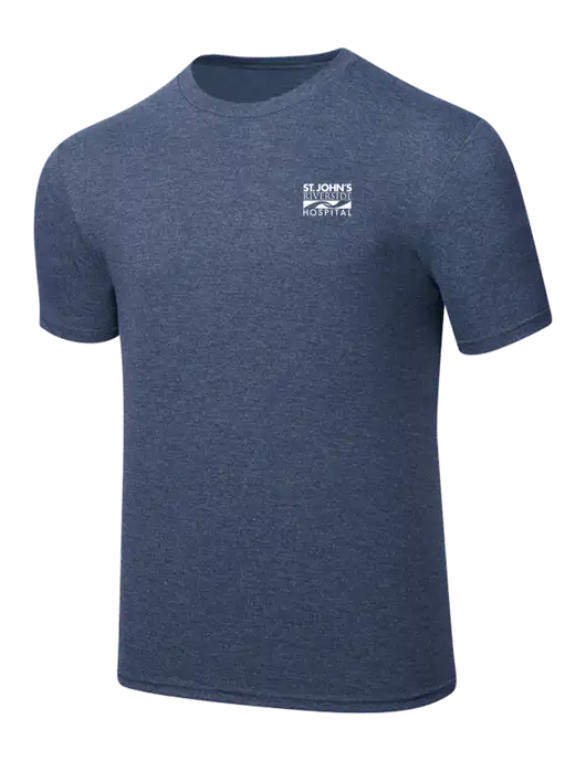 Simply Soft Navy Frost 4.5oz  Poly/Combed Ring Spun Cotton T-Shirt w/St. John's Riverside Logo