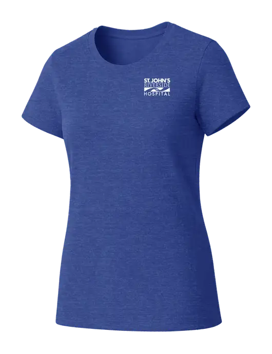 Womens Seriously Soft Royal Frost T-Shirt w/St. John's Riverside Logo