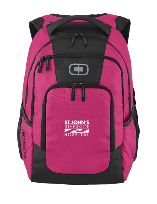 OGIO Flush Pink Logan Laptop Backpack
 w/St. John's Riverside Logo