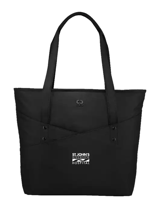OGIO Black Downtown Tote 
 w/St. John's Riverside Logo